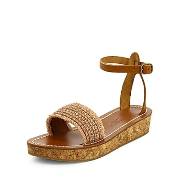 K. Jacques Atribis Raffia Womens Fringe Man Made Ankle Strap Sandals - Picture 1 of 2